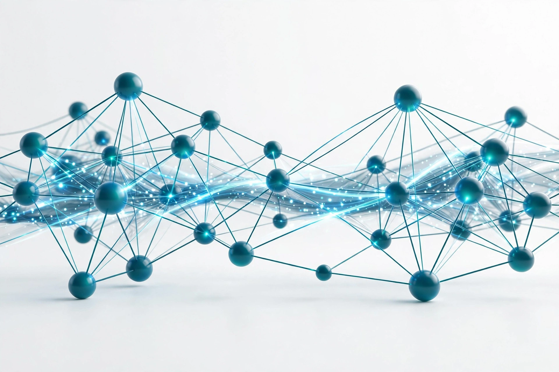 A neural network graphic representing a practical AI readiness assessment